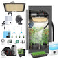 Upgrade Integrated Auto Grow Tent Kit Complete Kit, S1000 LED Grow Light, 32"x32"x64" Grow Tent, 4“ Ventilation with Inline Fan, Carbon Filter, Irrigation Kit, Humidifier and Clip Fan - size: 32"X32"X64"