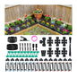 230FT Drip Irrigation Kit with 36 Adjustable Emitters, Push-Fit System - size: 230FT