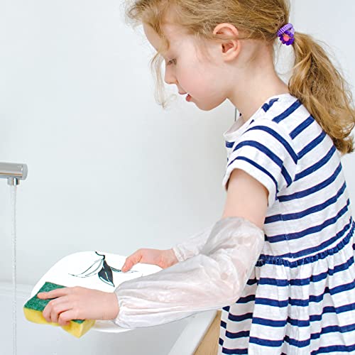 Yinder 200 Pcs Plastic Disposable Sleeves Arm Protectors Bulk - color: Milky White