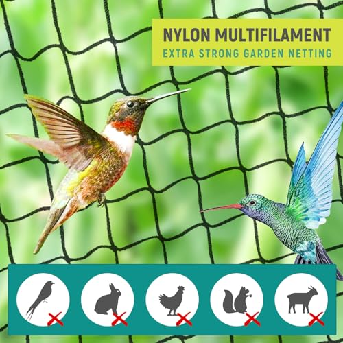 Bird Netting for Chicken Coop - 25x50ft Poultry Netting Garden Net