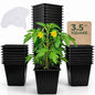 CARPATHEN Nursery Pots for Plants with Drainage Holes, 3.5 inch, 60 Pack