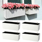 LaLaGreen Window Boxes Planter (20in, 4 Pack) Outdoor Wall Hanging Planters - color: White X 4