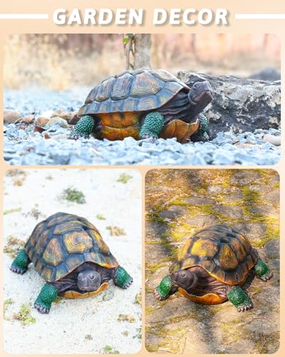Turtle Statue,Resin Garden Sculpture Indoor/Outdoor Yard Lawn Ornament,Home Decor (Extra Large) - size: Extra Large