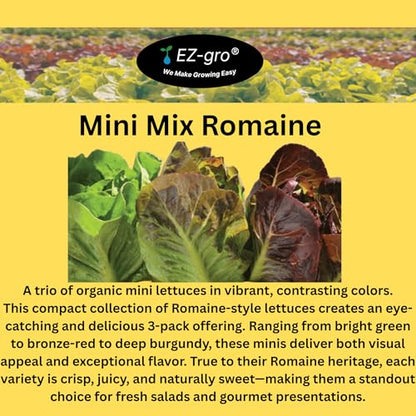 EZ-GRO Mixed Romaine Seeds Pod Kit (3) Compatible with Aerogarden Pods - size: 3 Pod