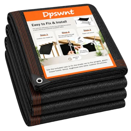 Shade Cloth for Garden, 90% Shade Tarp with Grommets, 10x20FT - size: 10*20