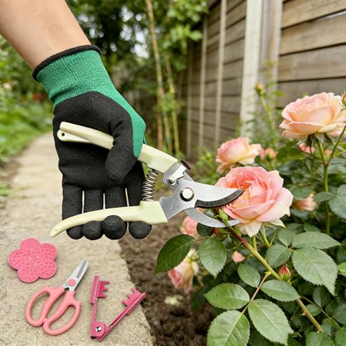 Flower Bouquet Accessories, Flower Scissors Rose Thorn Stripper Tool - color: Pink