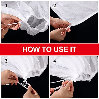 Shappy 6 Pcs Plant Covers Freeze Protection Winter Frost Blanket for Outdoor Plant Bag 23.6 x 31.5 Inch, 31.5 x 39.4 Inch Shrub Jacket with Drawstring Reusable Frost Cloth for Cold Weather Fruit Tree - size: 23.6 x 31.5 Inch, 31.5 x 39.4 Inch