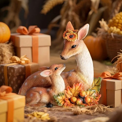 Garden Deer Decor Fall Animal Statue Outdoor Thanksgiving Autumn Decoration
