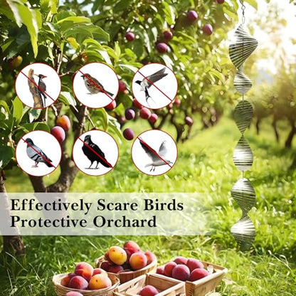 CHONOVO 9 Discs 3 Pcs Bird Deterrents for Outside, Bird Repellent Device - size: 9 Discs 3 Pcs