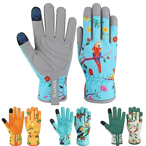 Gardening Gloves for Women, Garden glove, Garden Gifts for Gardener - size: Small, style: D-parrot
