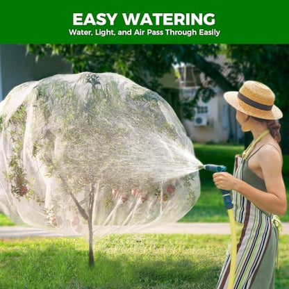 8'x8' Fruit Tree Netting with Zipper & Drawstring(2 Pack) - size: 8'x8' Tree Bag