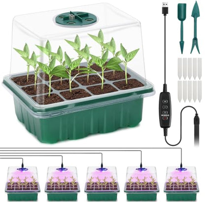 Idealife Seed Starter Tray, Seed Propagation Station with Grow Light,5 Pack - size: 5 Packs