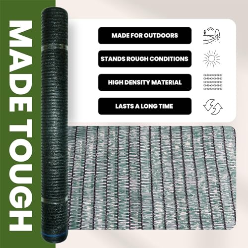 6'x100ft 40% Eyelets Shade Cloth Roll - size: 40% - 6'x100 FT - GRN