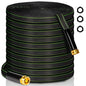 Garden Hose 25 ft Water Hose Flexible Heavy Duty Outdoor Lightweight No Kink Long Non-Expandable High Pressure Flat Hoses Pipe 100’ Strong 3/4’’ Brass Fitting for Outside Yard Lawn Car Wash - size: 25FT
