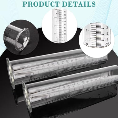 2 Pack Glass Rain Gauge, 8.25 x 2.25 Inches, 7 Inch Capacity