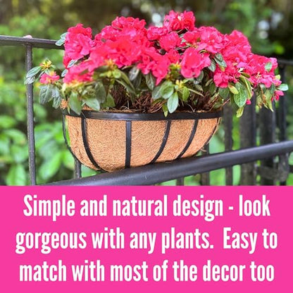 LaLaGreen Metal Wall Planter (16 in, 4 Pack) Black Garden Window Flower Box - size: 16" x 4