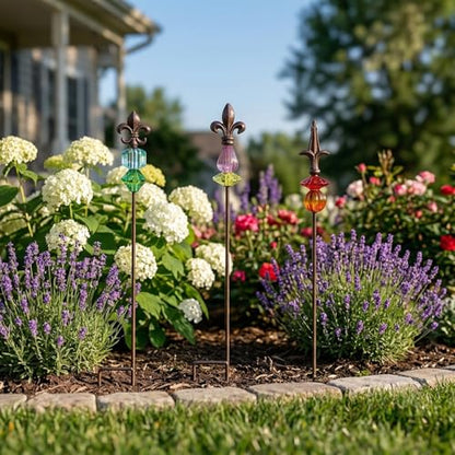 Topadorn Garden Stake Outdoor Metal Garden Stake Plant Pick