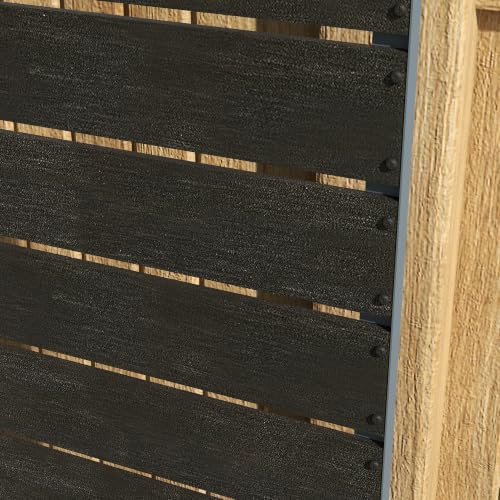 Outsunny Raised Garden Bed with Trellis, 28.25" x 15" x 59", Black - color: Black, size: 28.25" x 15" x 59"