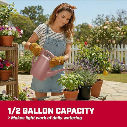 CHAPIN 48008 1/2-Gallon Watering Can, Lightweight for Easy Watering - style: 0.5 Gallons, Rose