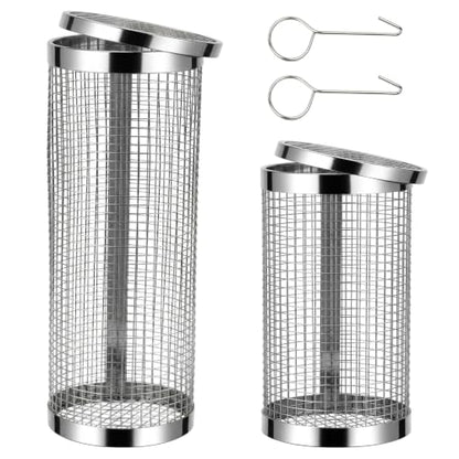 2 Pack Garden Worm Compost Bin,Stainless Steel Underground Worm Farm