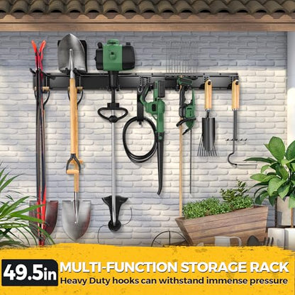 LBT 49.5"Garage Tool Organizer Wall Mount 500lbs Garden Tool Organizer - size: 49.5inch