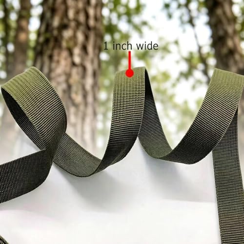 1 Roll 65.6 Feet Tree Tie for Plant Support Garden Strap 1 Inch Width Staking and Guying Material 1,800 Lbs Strength (Army Green) - color: Army Green