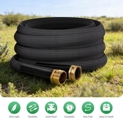 Garden Hose 50FT, Non-Expanding Water Hose Ultra Lightweight - size: 50FT