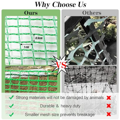 4x30 FT Garden Fence,0.4" Mesh Plastic Fencing Deer Netting Roll - size: 4ft x 30ft