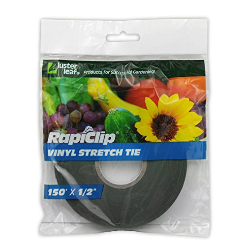 Luster Leaf 844 Rapiclip Vinyl Stretch Tie - 150' x 1/2" Roll - style: Vinyl Stretch Tie, Green .5” x 150’