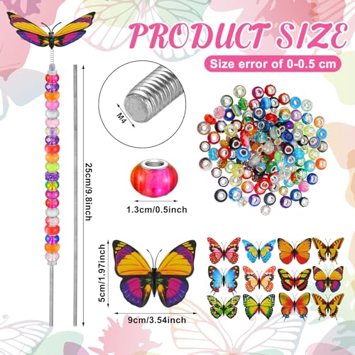 Tigeen 236 Pcs Garden Stake DIY Fairy Wand Plant Stake, Butterfly - style: Butterfly