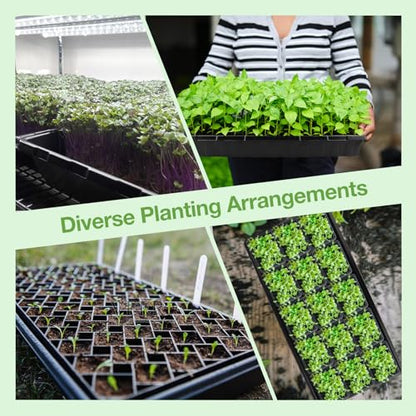 10 Pack 1020 Seed Starting Trays, Microgreens Growing Kit - size: 20in-10P with 12 Mats