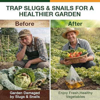 Slug & Snail Trap Bags, Disposable Physical Slug Catcher(20 Pack)