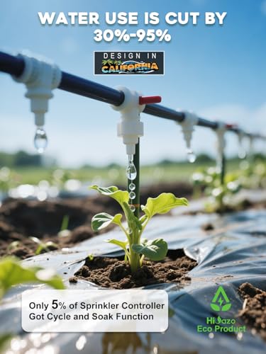 Smart Sprinklers Controller 2.4GHz WiFi, Irrigation Controller Easy Use App Enabled, 4 Zones + 16 Plans, Save Water Auto Skip Rain, Freeze & Wind, 10 Minutes Install - color: Deep Grey