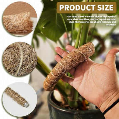 28" Bendable Plant Support Moss Pole 3 Pack for Climbing
