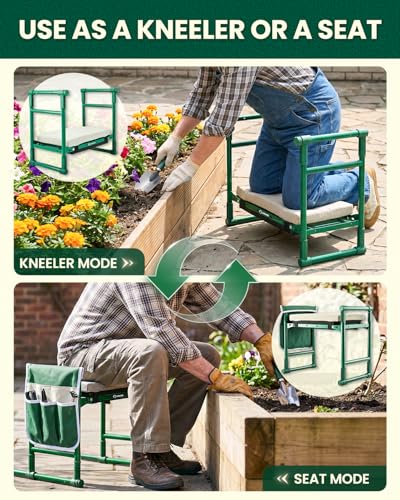 Saker 2026 Upgraded Garden Kneeler and Seat with 500LB Frame & Soft Pad - size: Luxury version