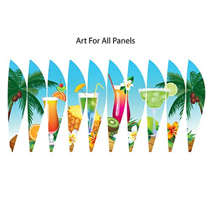 In the Breeze 0993 Tropical Drinks Hot Air Balloon Spinner, 10-Panel - color: Tropical Drinks