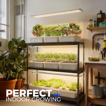 Barrina TX-L84 4FT LED Grow Light, 84W, 4 Panels Wider Coverage, High PPFD - color: GrowForce Spectrum, size: 4FT-1 Pack