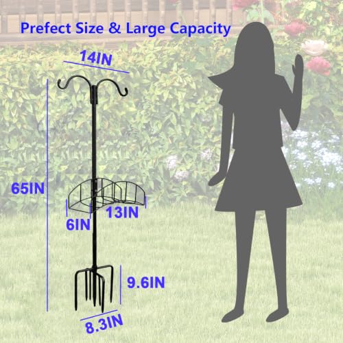 2-Pack Heavy Duty 7-Prong Garden Hose Holder with Dual Hooks - size: 2Pack-65IN-4 Hooks