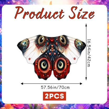 Butterfly Porch Goose Outfits Wing Cape Set for 23'' Goose - color: Red and White Moth