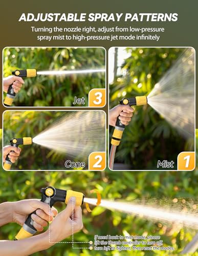VOXON Garden Hose Nozzle with High Pressure Jet with Thumb Flow Control