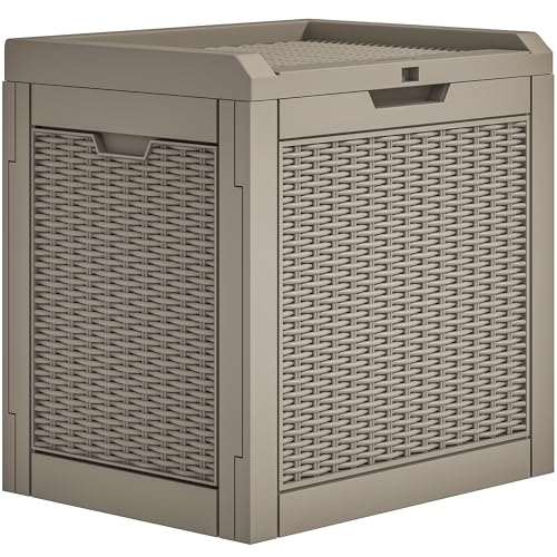 YITAHOME 32 Gallon Deck Box - color: Brown, size: 32 Gallon