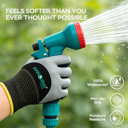 Gardening Gloves for Women, Waterproof Thorn Proof Rose Pruning Gloves, Flexible Latex Non-Slip Garden Work Gloves for Weeding Planting, 1 Pair - size: X-Large