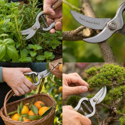 Garden Pruning Kit with Bypass Pruner & Precision Snips