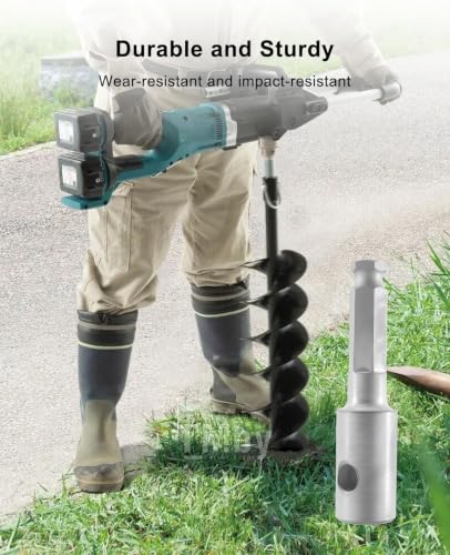 Earth Auger Drill Bit Adapter Compatible with Makita 327687-6