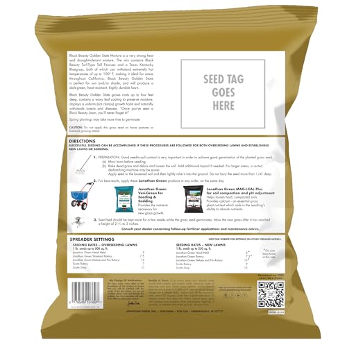 Jonathan Green Black Beauty Golden State California Grass Seed - 1 lb - size: 1 lb