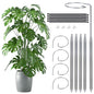 5 Pack Extendable Metal Plant Stakes, 7-24.5IN Adjustable Monstera Supports