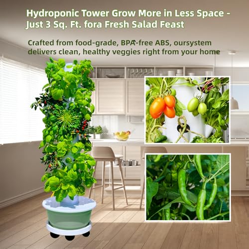 Hydroponic Growing System, Vertical Garden Tower Automatic Timer 36 -Pod