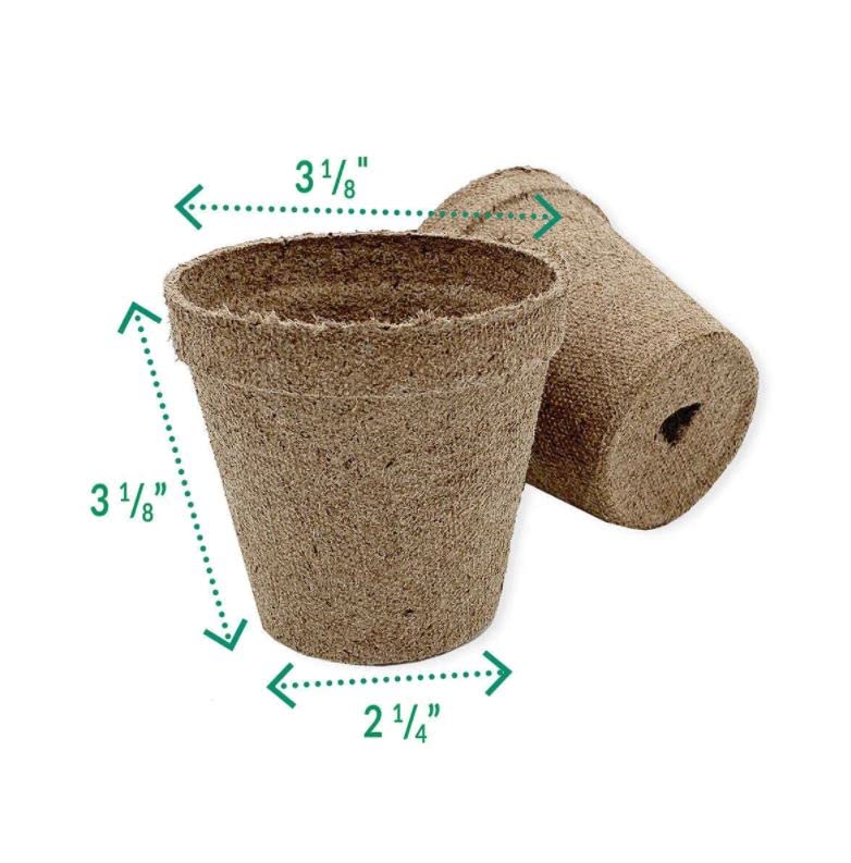 Jiffy Biodegradable Peat Pots for Seedlings, 3 Inch, 100 Pack - color: 100 Pots, size: Large
