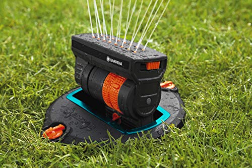 Gardena OS 140 pop-up Rectangular Sprinkler: Sprinkler System for Square and Rectangular Areas up to 140 m² in Size, Fitted Flush to The Ground (8223-20)