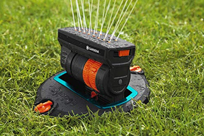 Gardena OS 140 pop-up Rectangular Sprinkler: Sprinkler System for Square and Rectangular Areas up to 140 m² in Size, Fitted Flush to The Ground (8223-20)